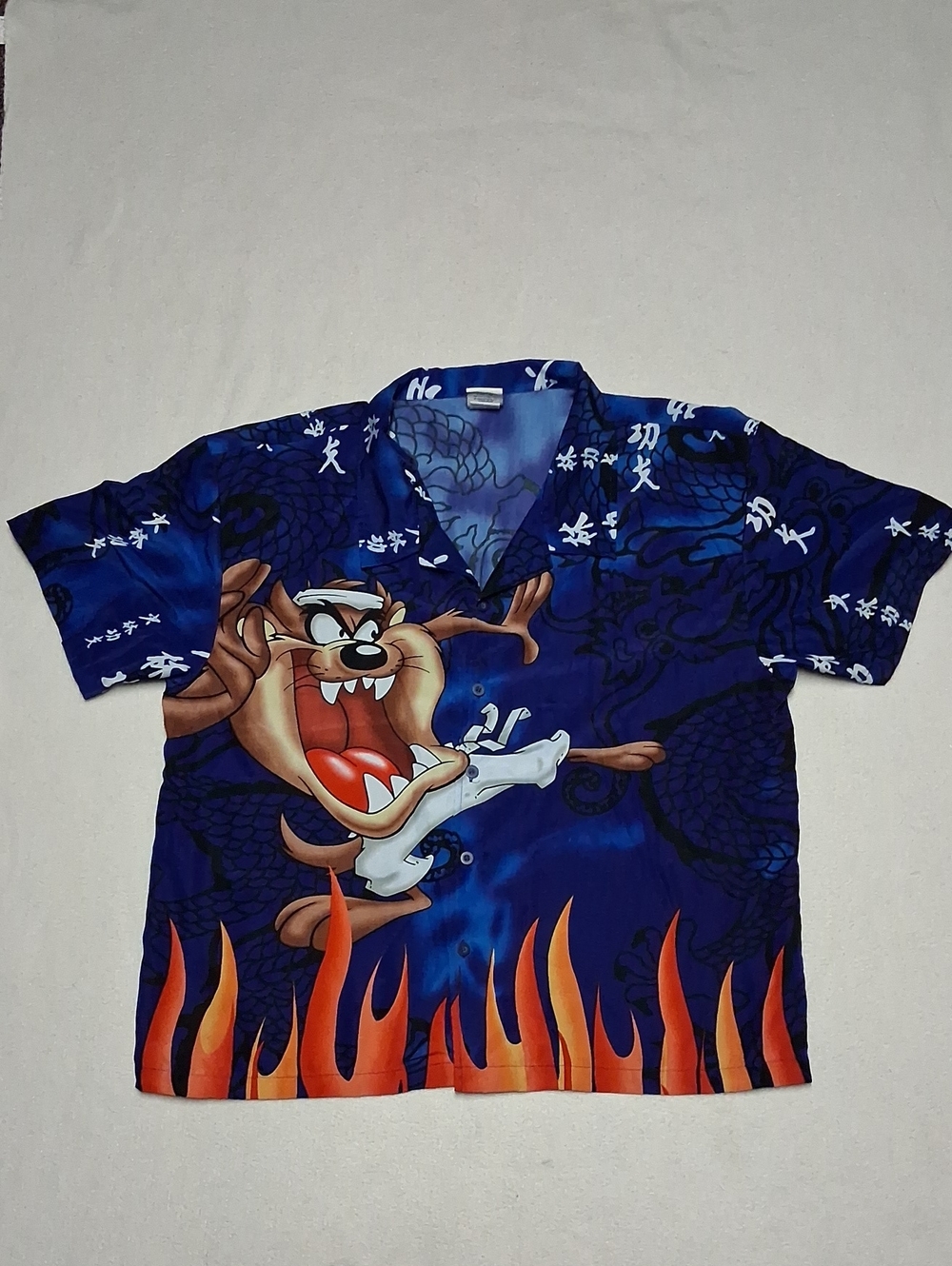 Men's Blue Taz Graphic Short-Sleeve Polo